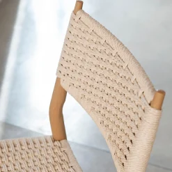 Silla de comedor efecto madera beige Vilma 56x50x82cm Clau&Chloe^Casa Viva