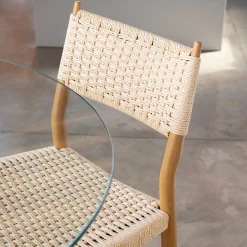 Silla de comedor efecto madera beige Vilma 56x50x82cm Clau&Chloe^Casa Viva