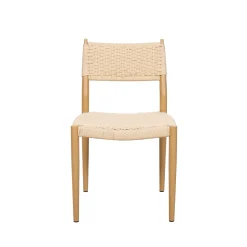 Silla de comedor efecto madera beige Vilma 56x50x82cm Clau&Chloe^Casa Viva