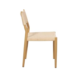 Silla de comedor efecto madera beige Vilma 56x50x82cm Clau&Chloe^Casa Viva