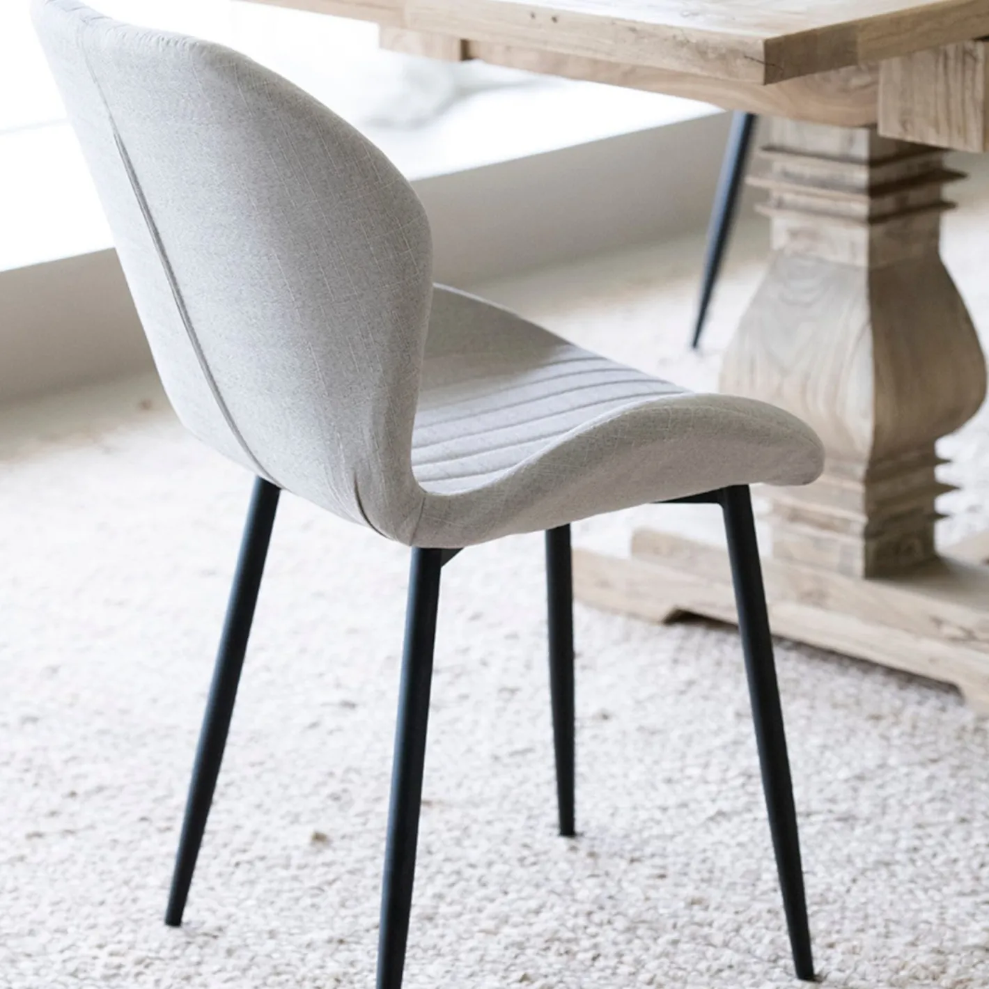 Silla de comedor gris Lydia 54x50x86cm Clau&Chloe^Casa Viva