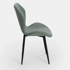 Silla de comedor verde Lydia 54x50x86cm Clau&Chloe^Casa Viva Discount