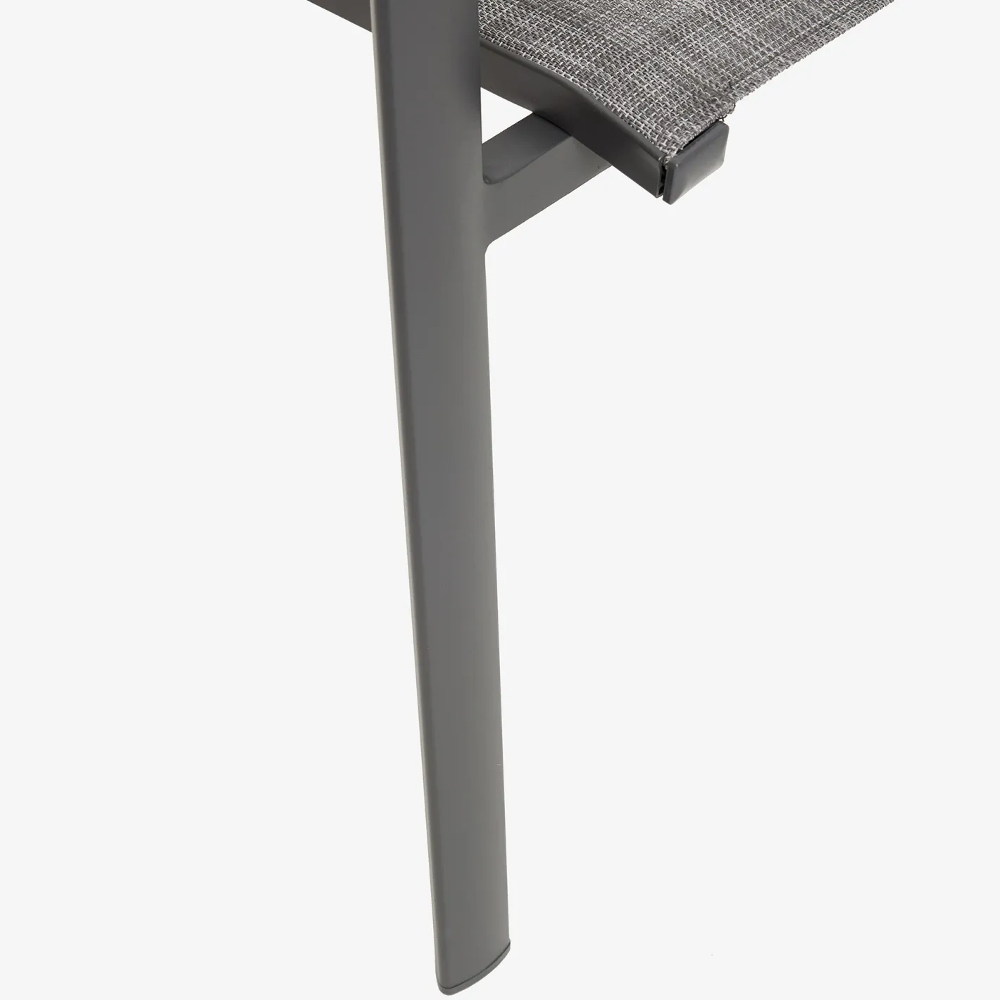 Silla de jardín apilable de aluminio y textilene gris 58x65x91,5cm^Casa Viva Hot