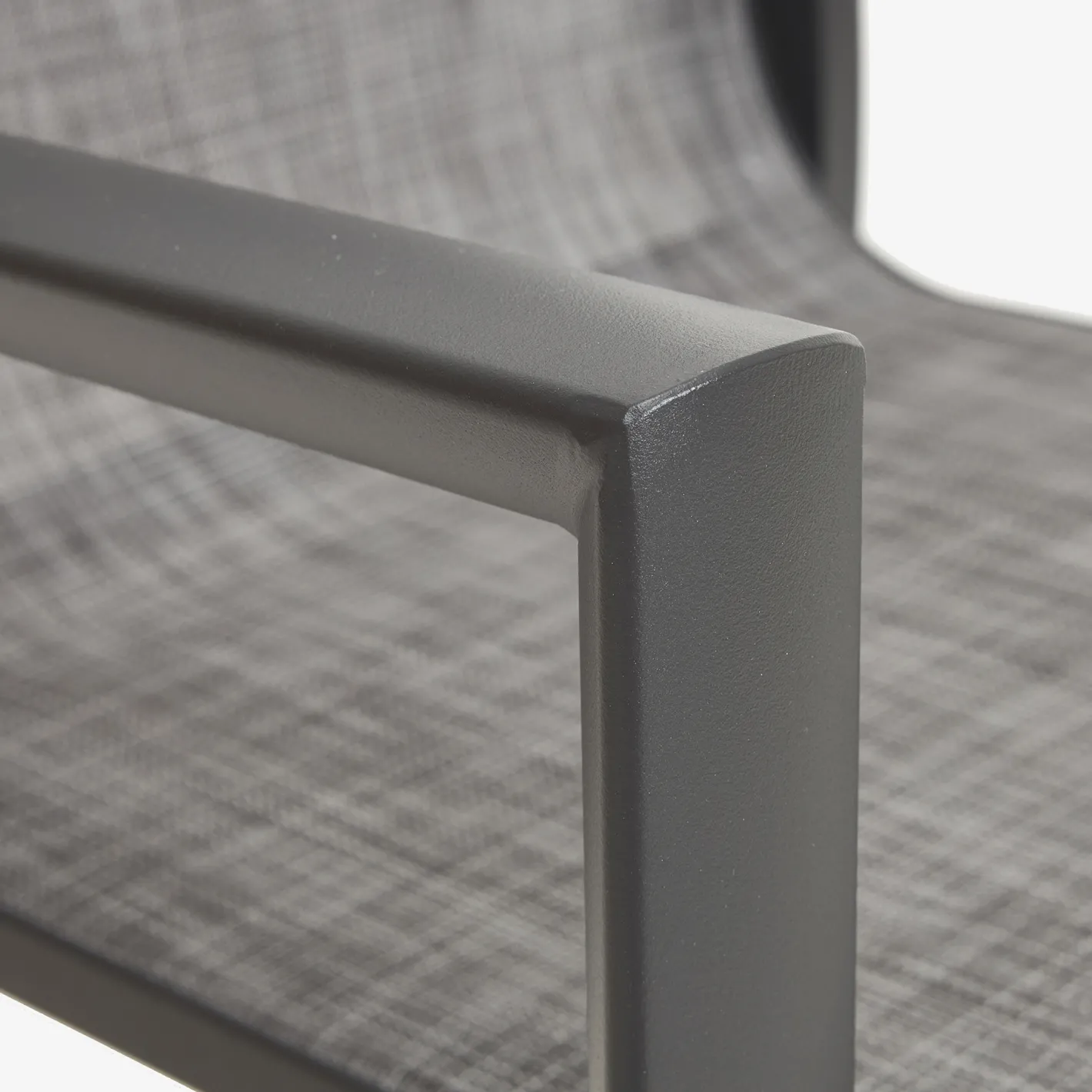 Silla de jardín apilable de aluminio y textilene gris 58x65x91,5cm^Casa Viva Hot