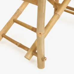 Silla de jardín de director de bambú blanca Chios 58x44x88cm^Casa Viva Online