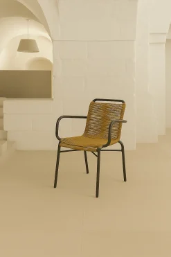 Silla de jardín de ratán sintético y aluminio Anse 55x60x79cm^Casa Viva Clearance