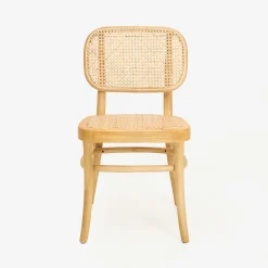 Silla de madera de olmo clara Cibran 45x41x83cm Clau&Chloe^Casa Viva Online
