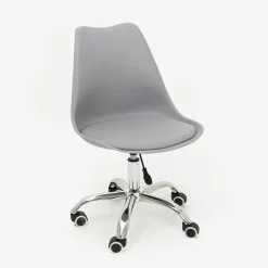 Silla de oficina con ruedas gris Tulip 48x55x45cm^Casa Viva Outlet