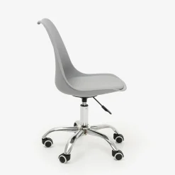 Silla de oficina con ruedas gris Tulip 48x55x45cm^Casa Viva Outlet