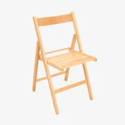 Silla plegable de madera de haya natural Gema 43x48x79cm^Casa Viva Clearance
