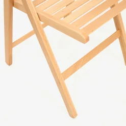 Silla plegable de madera de haya natural Gema 43x48x79cm^Casa Viva Clearance