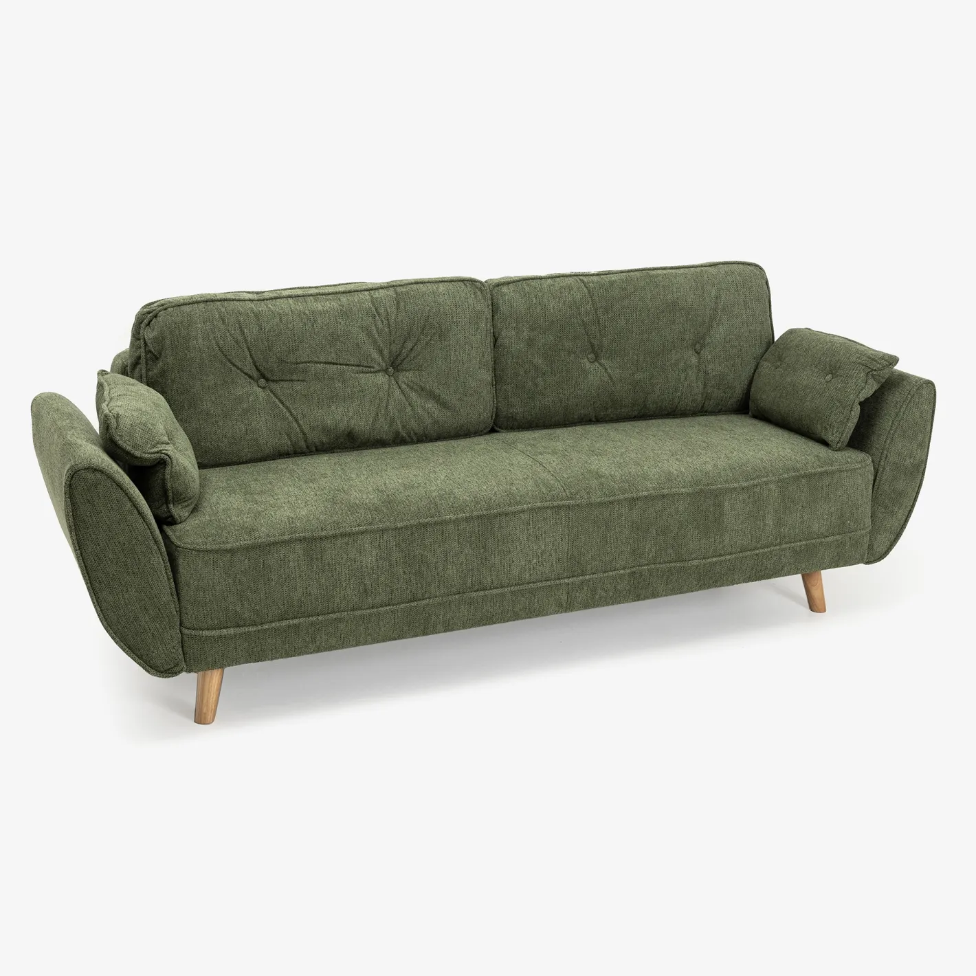 Sofá cama de 3 plazas verde Fules 212x85x85cm^Casa Viva Sale