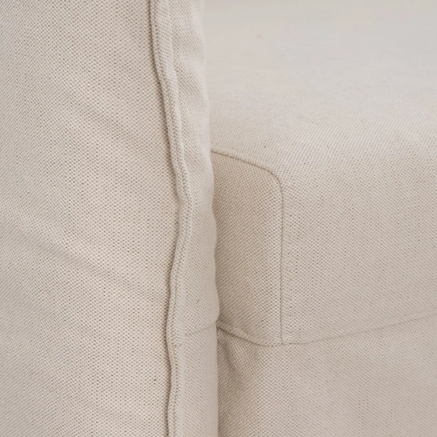 Sofá cama de algodón y lino beige 215x100x97cm^Casa Viva Clearance