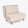 Sofá cama individual crema 104x92x84cm^Casa Viva Best