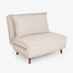 Sofá cama individual crema 104x92x84cm^Casa Viva Best