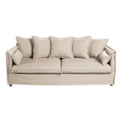 Sofá de 3 plazas beige con cojines 210x104x69cm Clau&Chloe^Casa Viva Sale