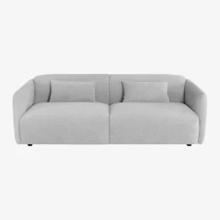 Sofá de 3 plazas de chenilla gris Ezra 216x88x70cm^Casa Viva Clearance
