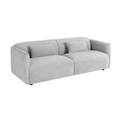 Sofá de 3 plazas de chenilla gris Ezra 216x88x70cm^Casa Viva Clearance
