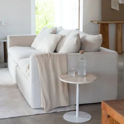 Sofá de 3 plazas de lino beige Aiden 220x110x80 Clau&Chloe^Casa Viva Sale