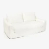 Sofá de 3 plazas de lino blanco Ibi 200x105x100cm Clau&Chloe^Casa Viva Sale
