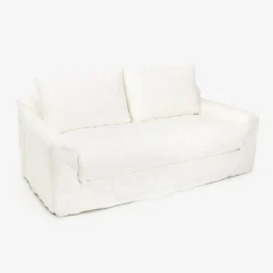 Sofá de 3 plazas de lino blanco Ibi 200x105x100cm Clau&Chloe^Casa Viva Sale