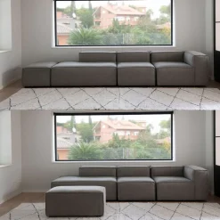 Sofá modular con chaise longue gris Arlo 350x170cm Clau&Chloe^Casa Viva New