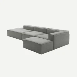 Sofá modular con chaise longue gris Arlo 350x170cm Clau&Chloe^Casa Viva New