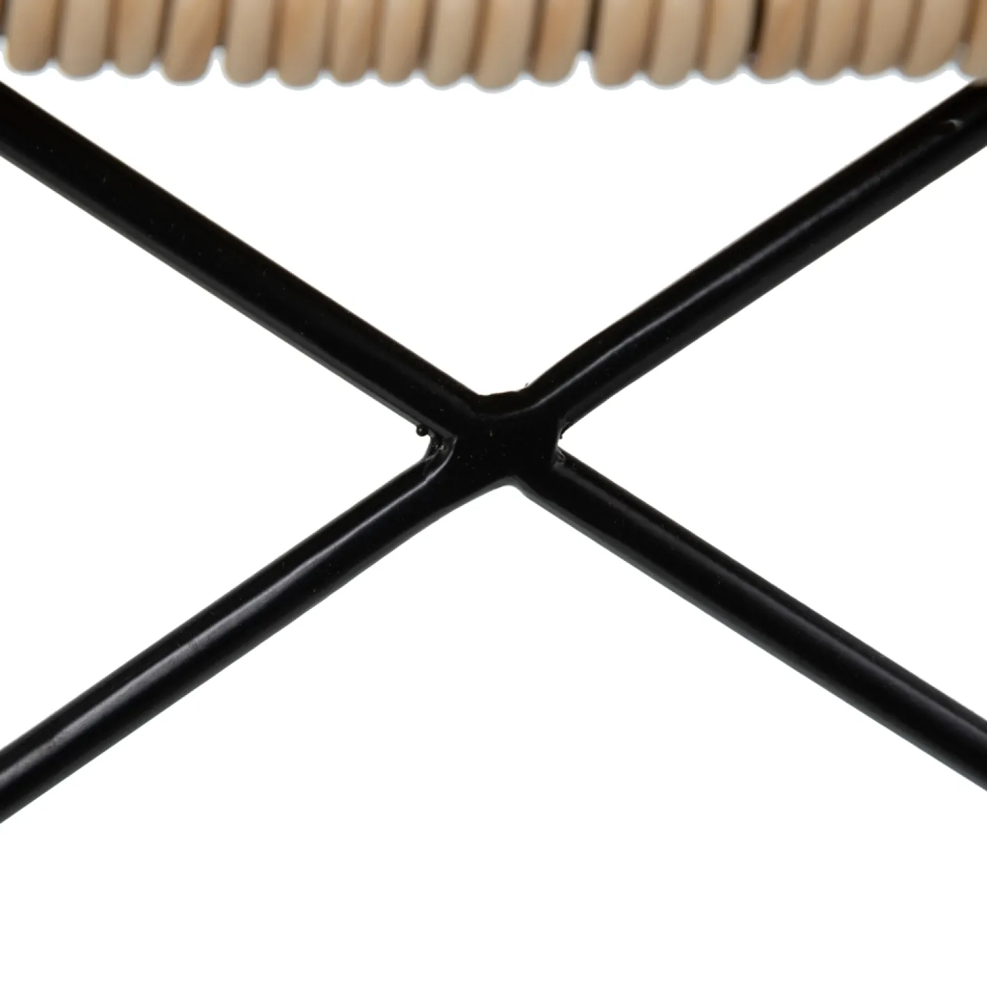 Taburete alto de ratán sintético y metal 45x41x113cm^Casa Viva Hot