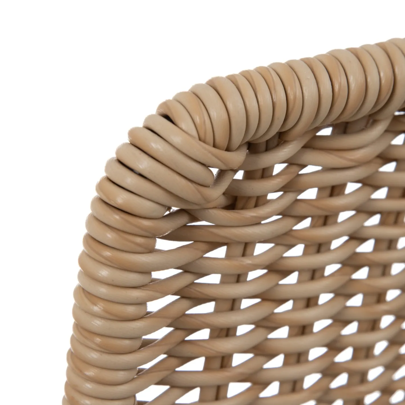 Taburete alto de ratán sintético y metal 45x41x113cm^Casa Viva Hot