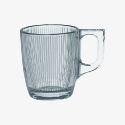 Taza de café de vidrio transparente Stria 9cl^Casa Viva Discount