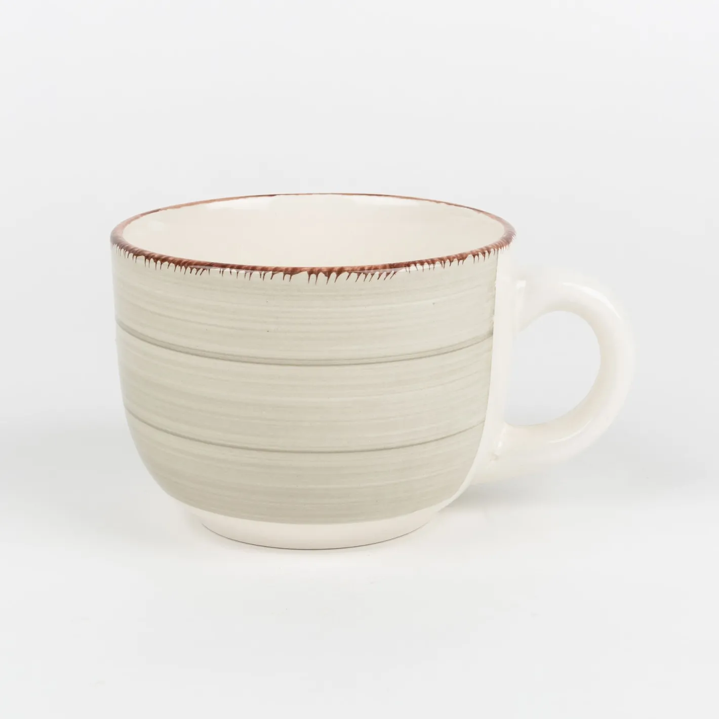 Taza jumbo beige de gres Vita 47cl^Casa Viva Clearance