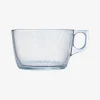 Taza jumbo de vidrio transparente Stria 50c^Casa Viva Clearance
