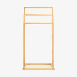 Toallero de pie de bambú con 3 barras 40x24x82cm^Casa Viva New