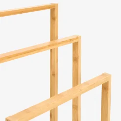 Toallero de pie de bambú con 3 barras 40x24x82cm^Casa Viva New