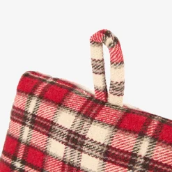 Tope de puerta de algodón cuadros rojos 18x10x17cm^Casa Viva Discount
