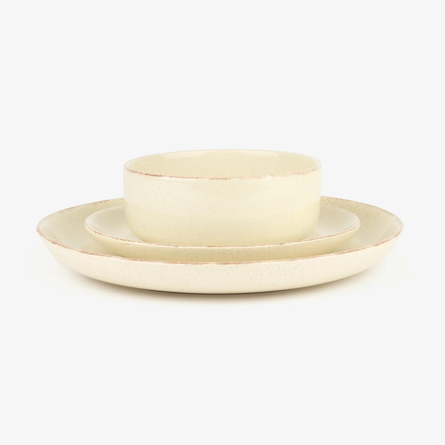 Vajilla de 18 piezas de cerámica blanca Coria^Casa Viva