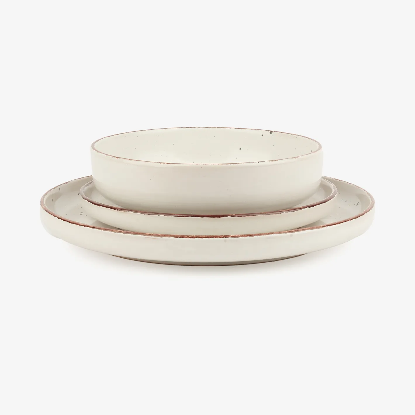 Vajilla de 12 piezas de cerámica beige Iria^Casa Viva Outlet