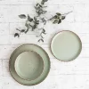 Vajilla de 12 piezas de cerámica verde Iria^Casa Viva Online