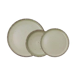 Vajilla de 12 piezas de cerámica verde Iria^Casa Viva Online