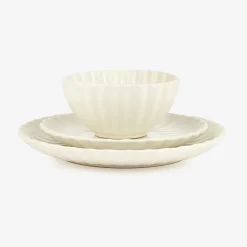 Vajilla de 12 piezas de cerámica marfil Varena^Casa Viva Best