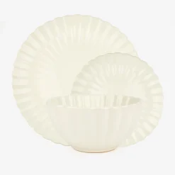 Vajilla de 12 piezas de cerámica marfil Varena^Casa Viva Best