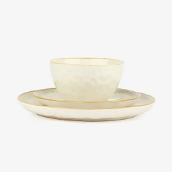 Vajilla de 12 piezas de cerámica marfil Albero^Casa Viva Outlet
