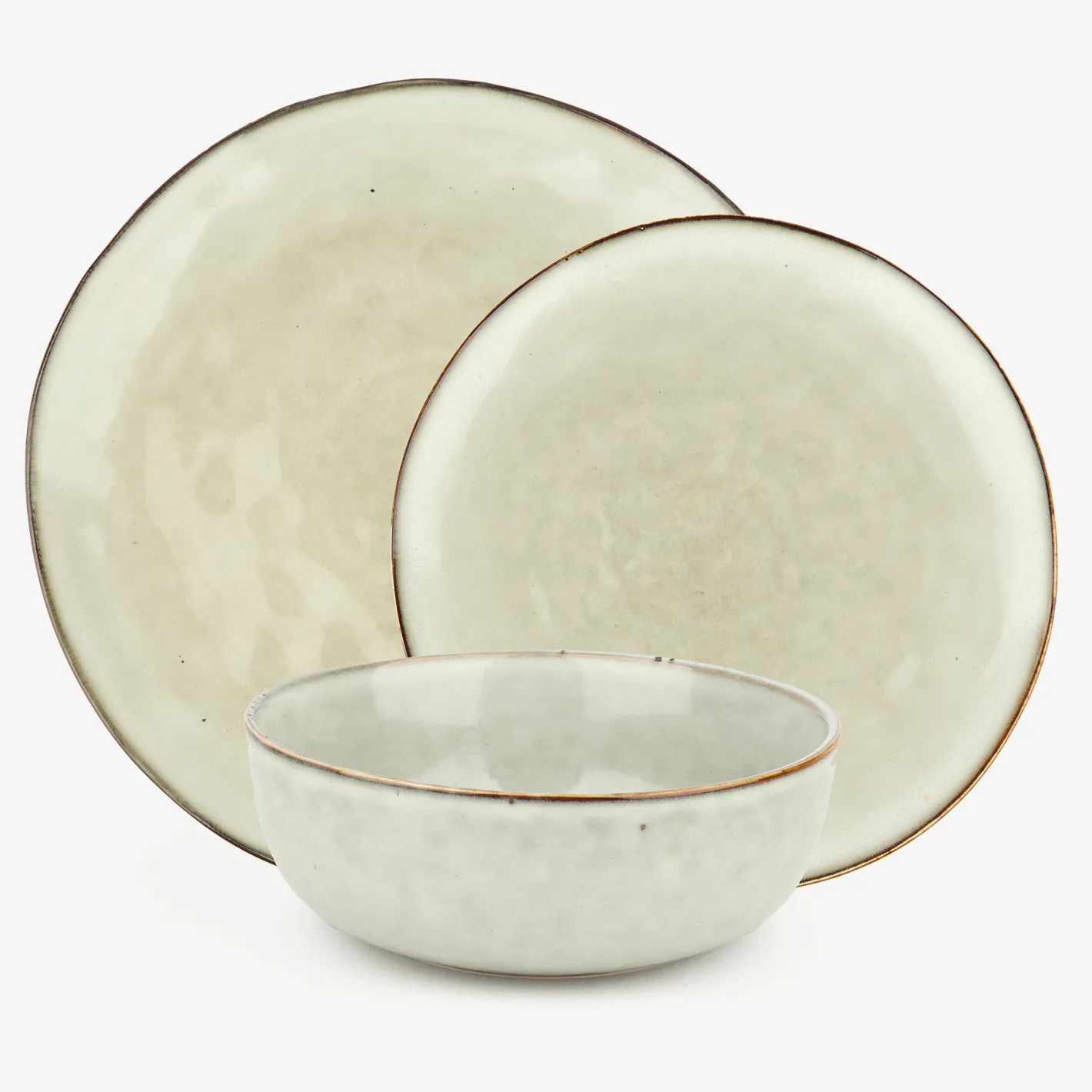 Vajilla de 12 piezas de cerámica gris Veiga^Casa Viva Hot