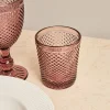 Vaso cristal rosa Diamante 30cl^Casa Viva