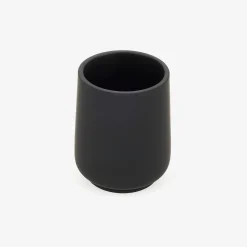 Vaso portacepillos de poliresina negro Carbon Ø8x10cm^Casa Viva
