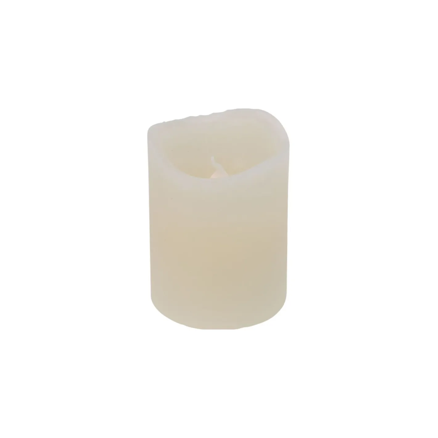 Vela decorativa LED con temporizador marfil Ø7x9cm^Casa Viva Online