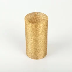 Vela decorativa pilar dorada Ø7x15cm^Casa Viva Best