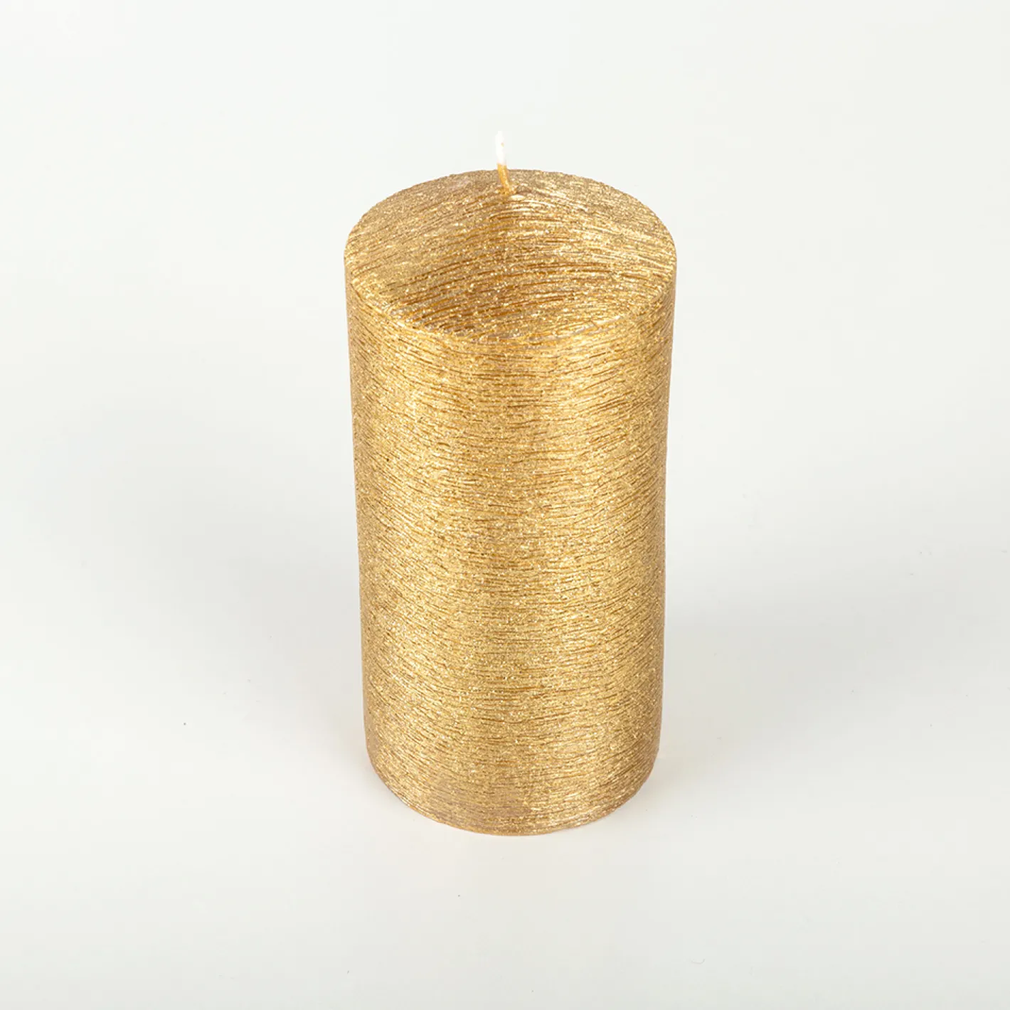 Vela decorativa pilar dorada Ø7x15cm^Casa Viva Best