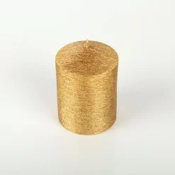 Vela decorativa pilar dorada Ø7x10cm^Casa Viva Best