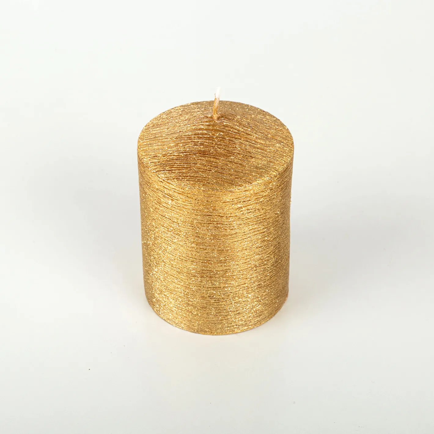 Vela decorativa pilar dorada Ø7x10cm^Casa Viva Best